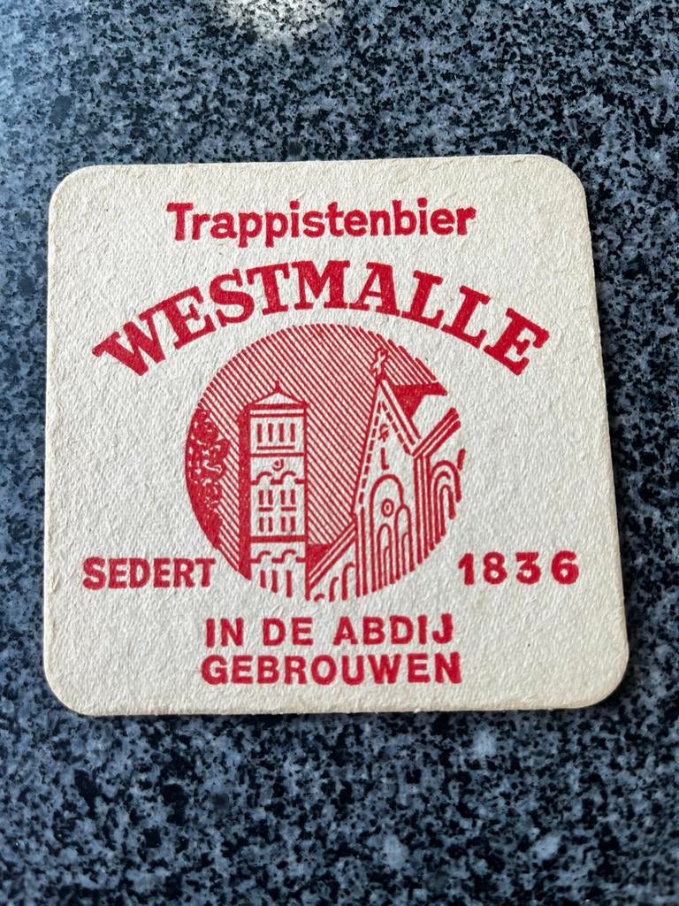 Bierkaartje Westmalle trappistenbier 1836, Ophalen of Verzenden, Zo goed als nieuw