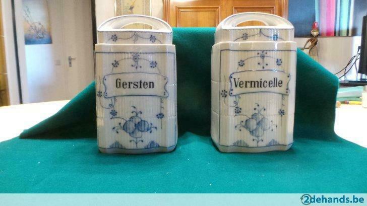2 Porseleinen keukenpotten, Ophalen, Gebruikt