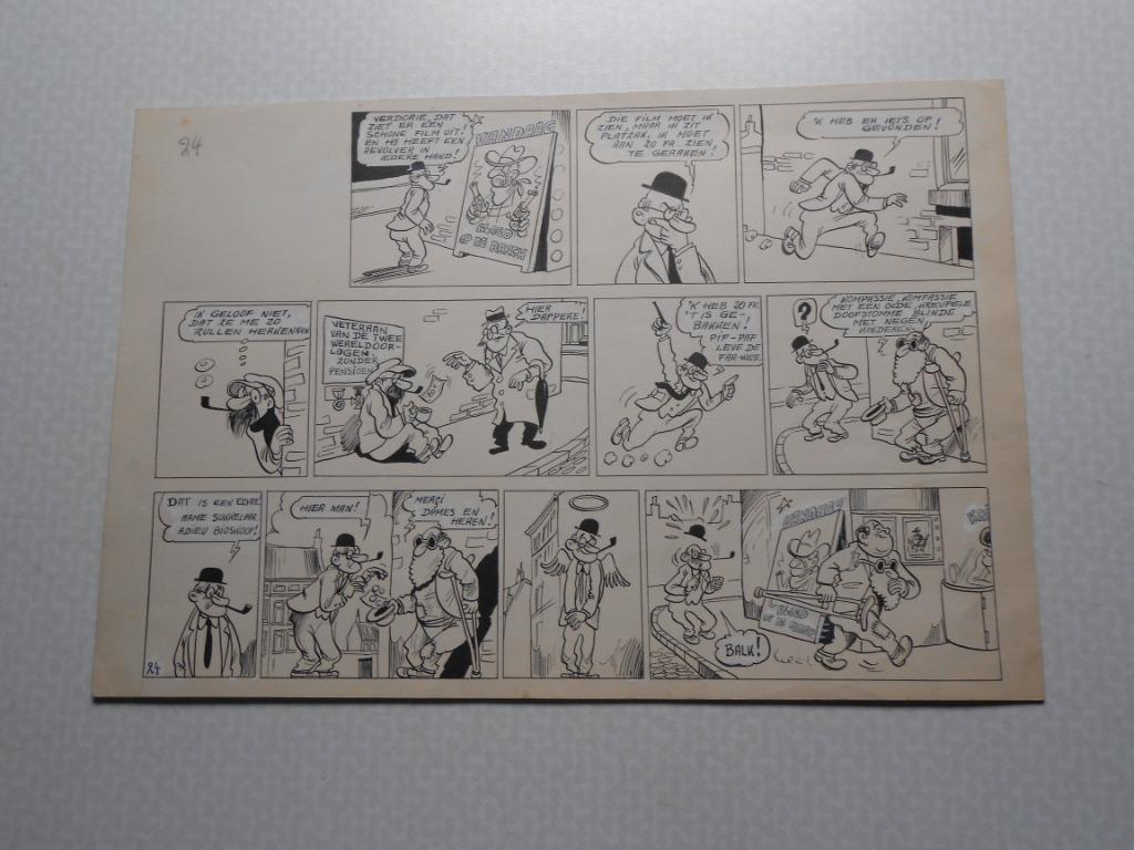 Oktaaf Keunink Zeer vroege originele plaat genummerd 24., Boeken, Stripverhalen, Marc Sleen, Eén stripboek, Ophalen of Verzenden
