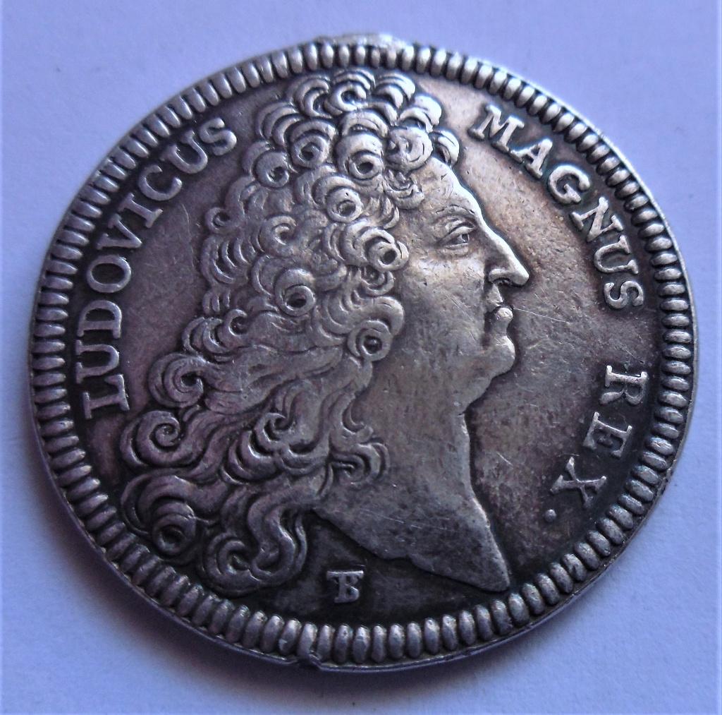 Zilveren penning Lodewijk XIV 1707, Verzenden, Zilver