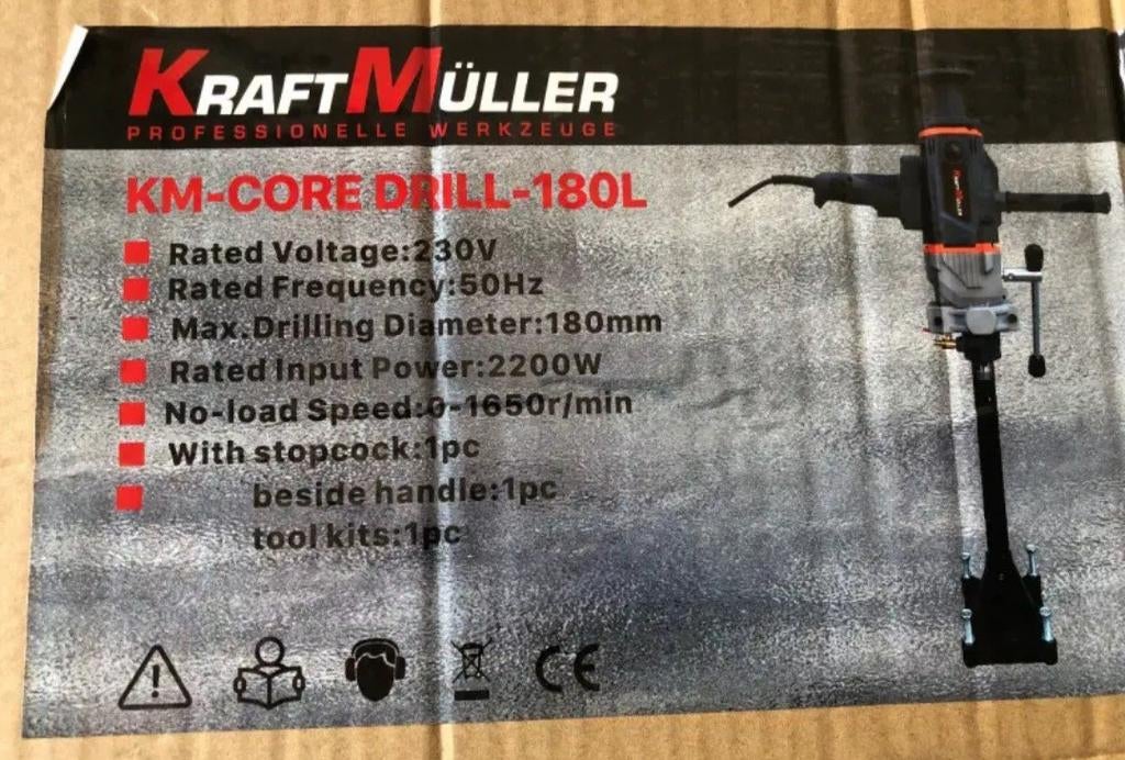 Professionele diamantboor 2200watt met statief, Doe-het-zelf en Bouw, Gereedschap | Freesmachines, Ophalen of Verzenden, Nieuw