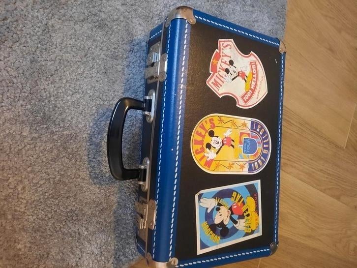 Koffer Mickey mousse vintage, Ophalen of Verzenden, Zo goed als nieuw, Overige materialen, Slot