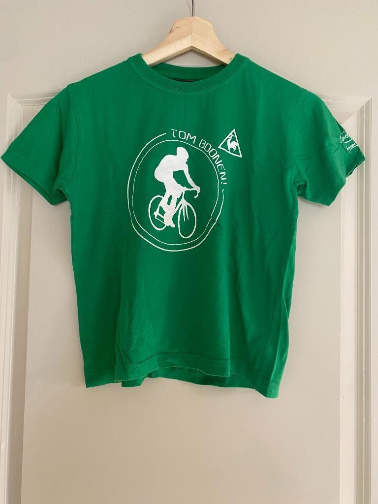 Groene T-shirt Le coq sportif maat 140, 10 jaar Tom Boonen, Garçon, Chemise ou À manches longues, Comme neuf, Le coq sportif