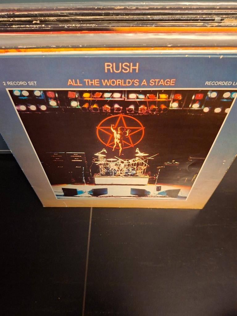 lp - rush - all the world's a stage - 2lp - vak 16, Enlèvement ou Envoi, Utilisé