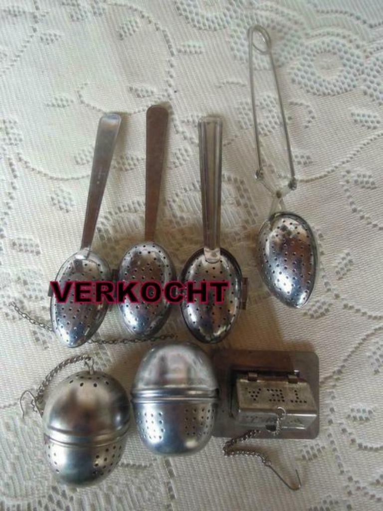 theehouders - thea-huisje zilver, Ophalen of Verzenden, Gebruikt, Overige materialen