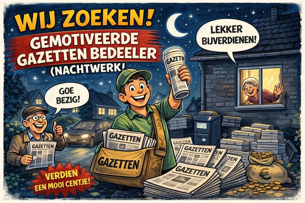 Wij zoeken versterking voor het bedelen van kranten  !!, Vacatures, Vacatures | Chauffeurs