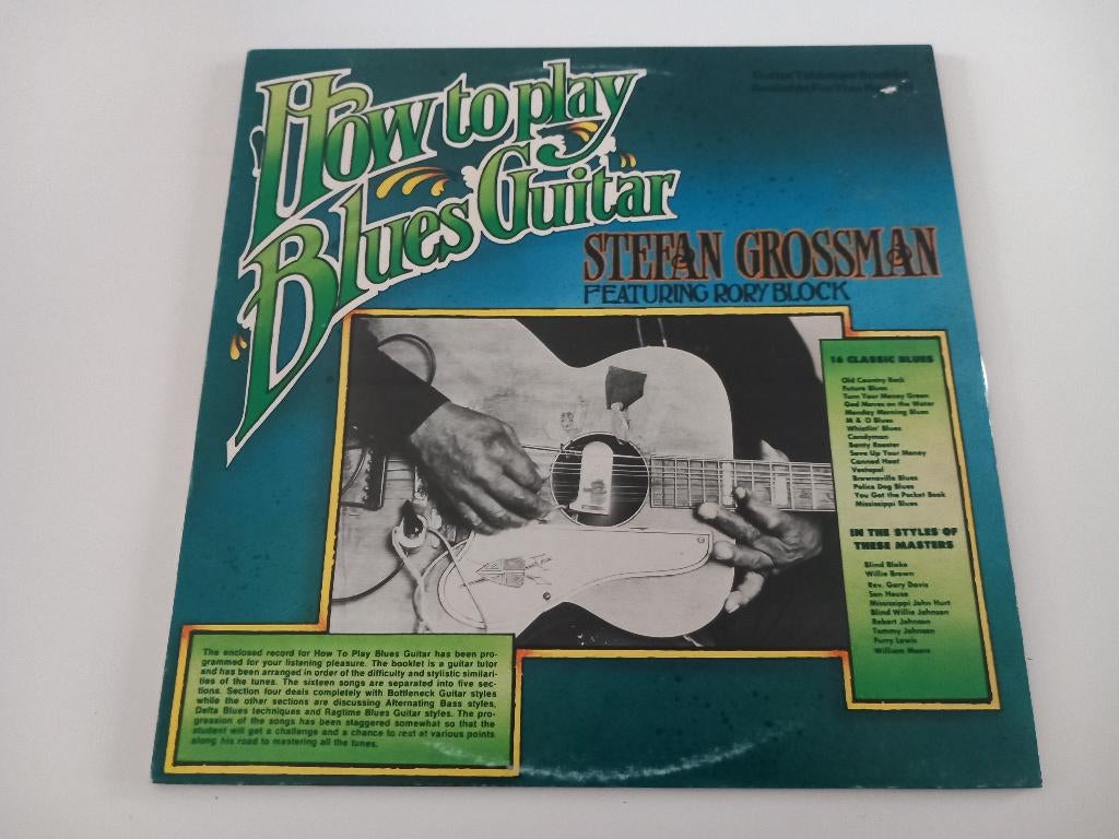 Vinyl LP How to play Blues guitar Stefan Grossman Rory Block, Enlèvement ou Envoi, 12 pouces, Blues