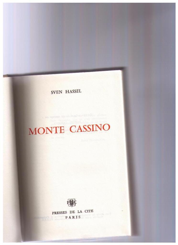 Monte Cassino, Sven Hassel , Presses de la Cité 1966, Boeken, Ophalen of Verzenden, Gelezen, Sven Hassel