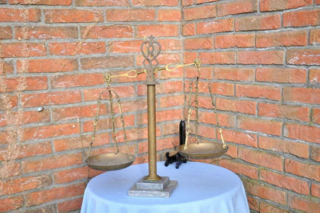 §balance décorative marbre et cuivre, Antiek en Kunst, Ophalen of Verzenden, Koper