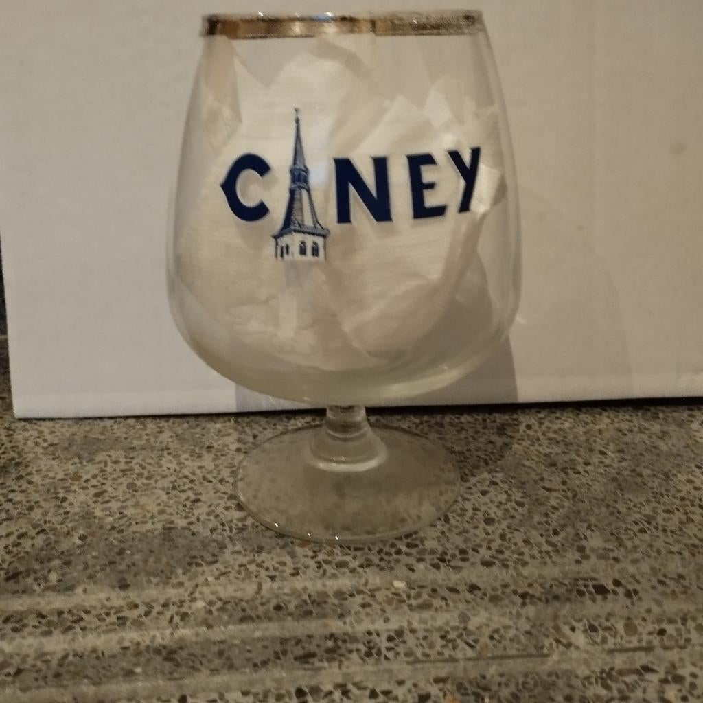 6 bierglazen Ciney, Verzamelen, Ophalen of Verzenden, Zo goed als nieuw