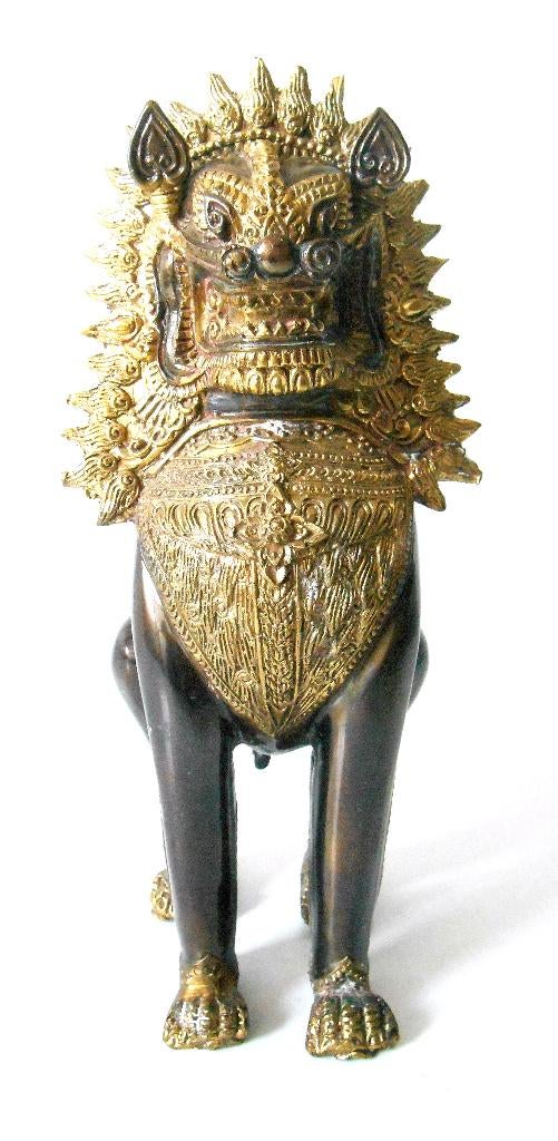 Lion de temple asiatique en bronze, Enlèvement ou Envoi