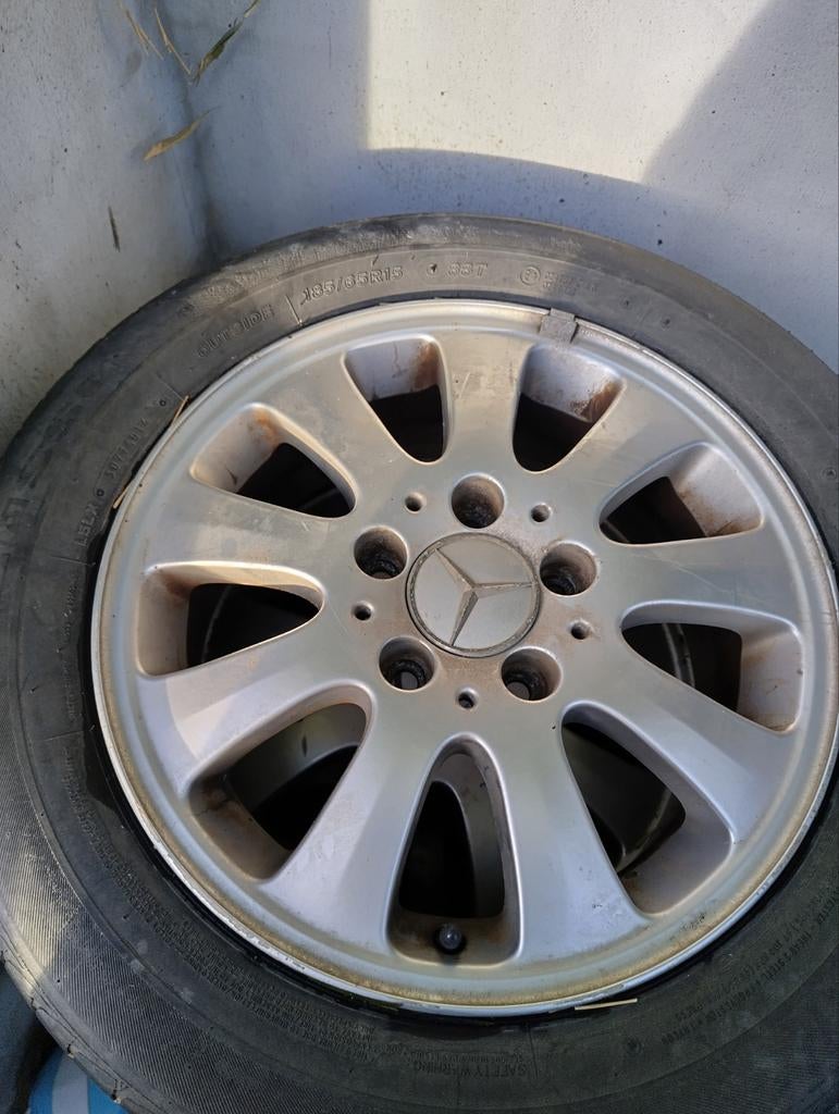 Velgen en zomerbanden Mercedes A,B class, Auto-onderdelen, Banden en Velgen, Ophalen of Verzenden, Gebruikt, Band(en)