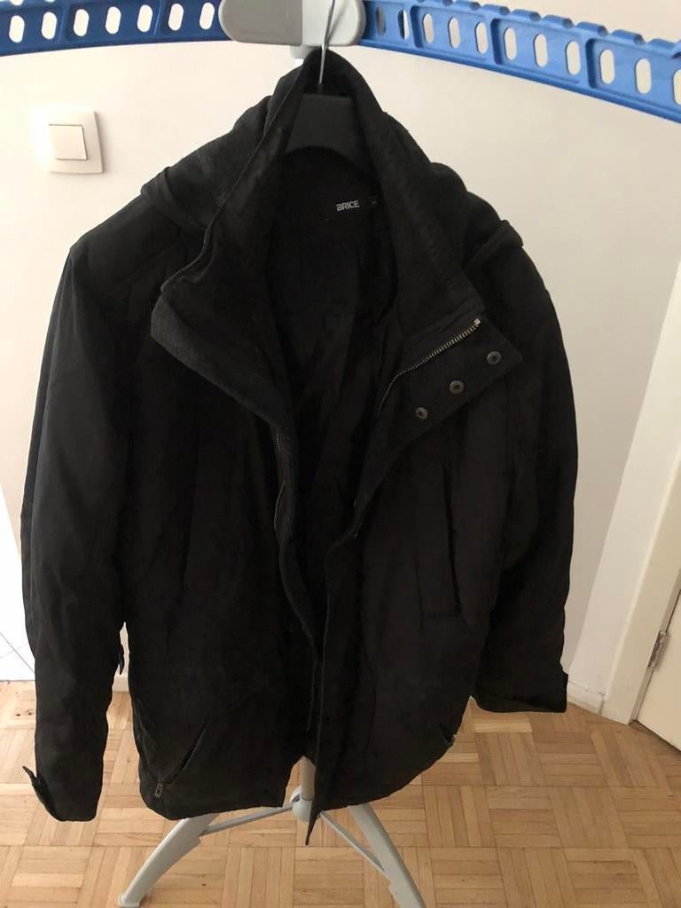 Zwarte jas met capuchon - Ideaal voor op de motor - Maat: XL, Kleding | Heren, Gedragen