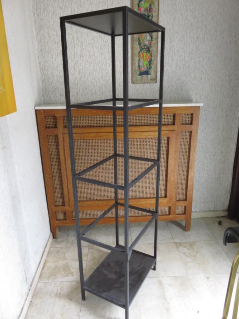 Etagere Metal et Verre, Enlèvement ou Envoi, Comme neuf