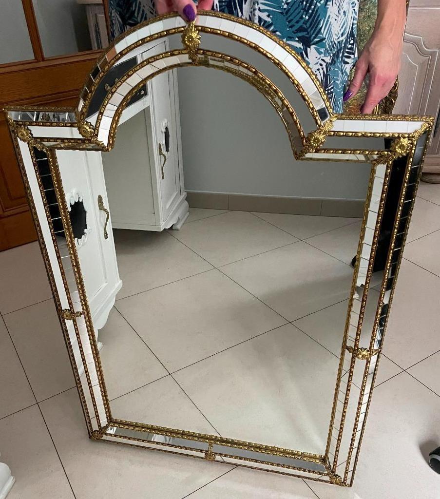 Miroir art déco parfait état, Moins de 100 cm, Comme neuf, Enlèvement, 50 à 75 cm