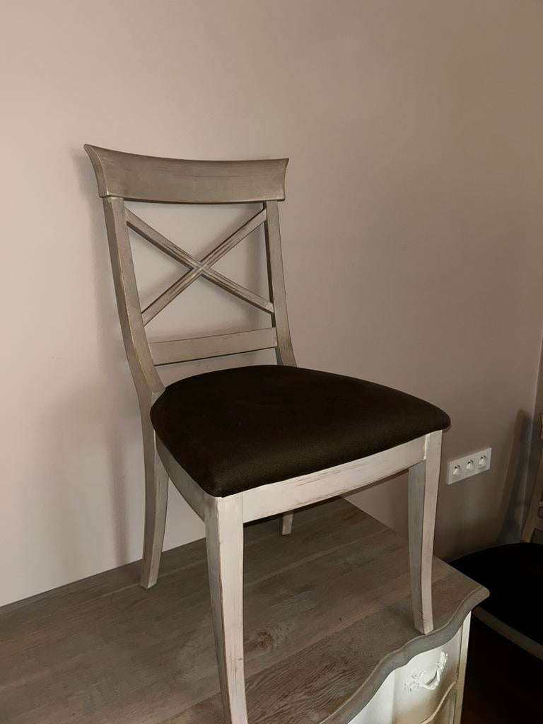 6 klassieke stoel voor totaal 100 eur, Ophalen, Gebruikt, Klassiek, Grijs