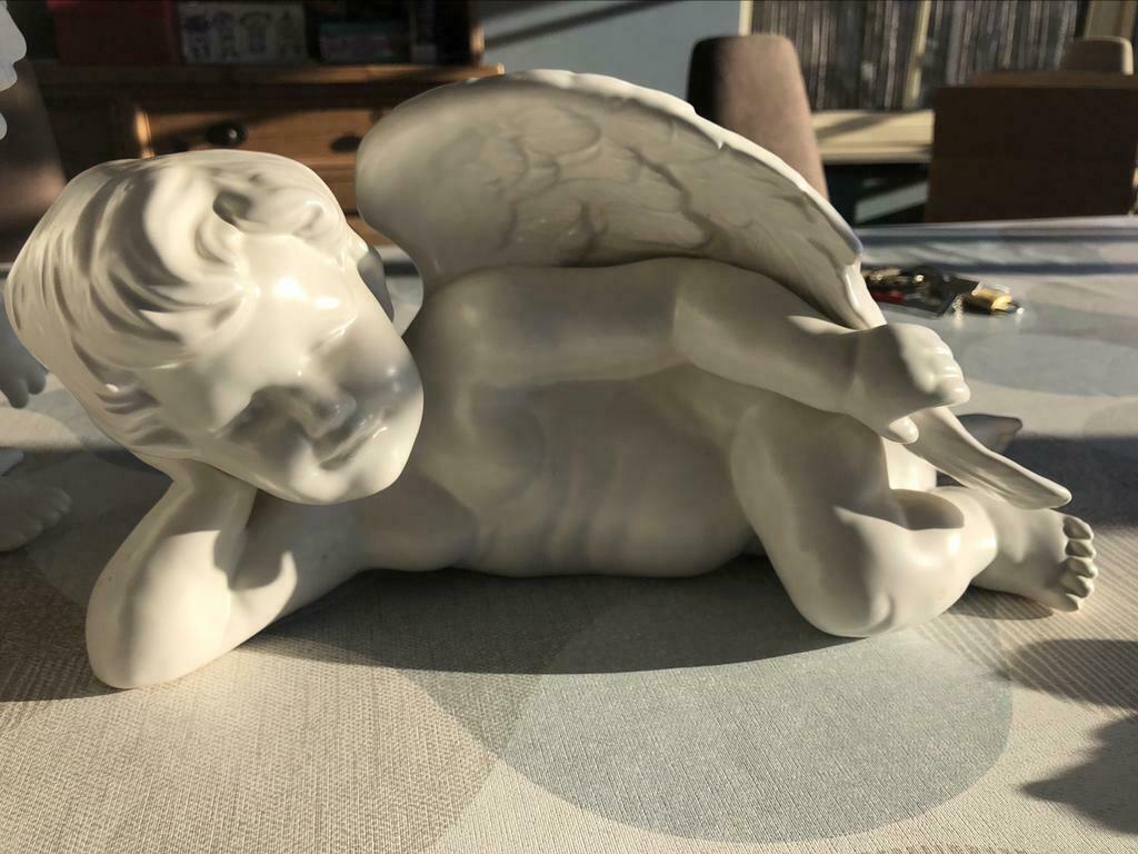 Porcelaine de Sia 2 angelots de plus de 25 ans, Enlèvement, Comme neuf, Religion