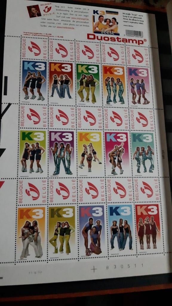 Postzegels originele K3, Ophalen