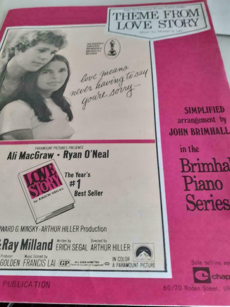 THEME FROM LOVE STORY _ SHEETMUSIC, Ophalen of Verzenden, Zo goed als nieuw, Instrument