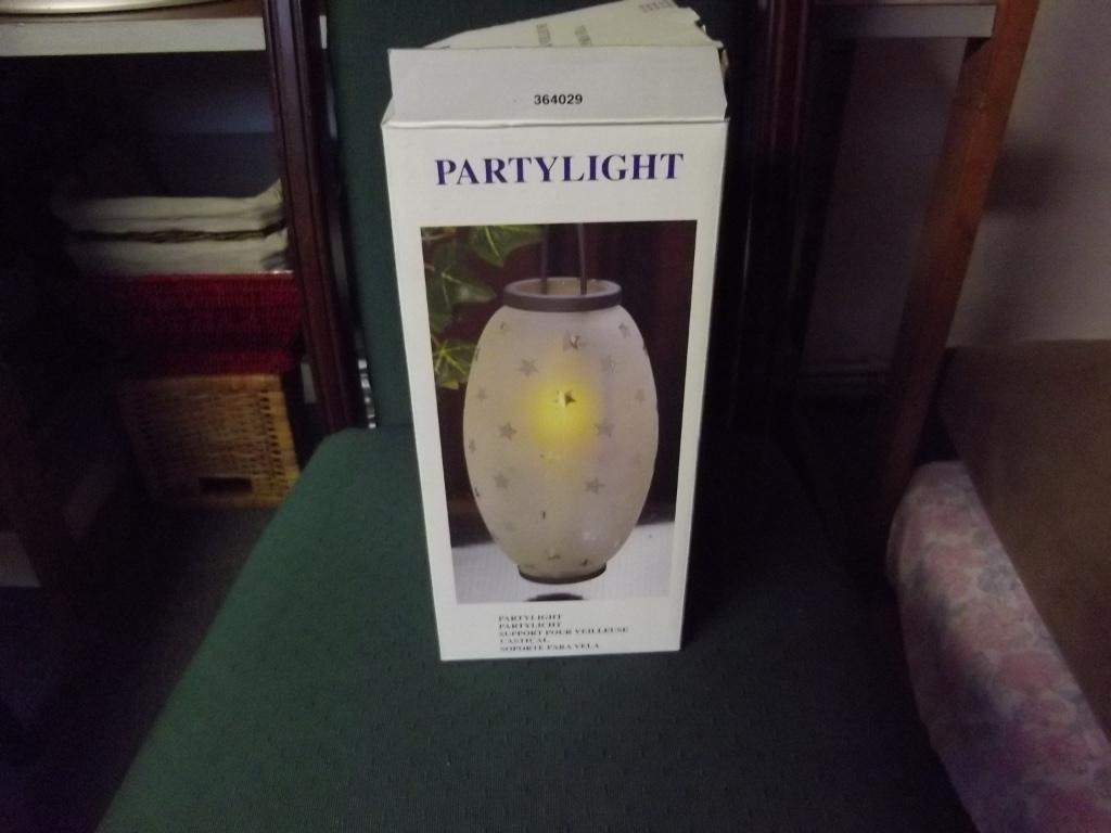 Partylamp - Feestlamp met theelicht, Ophalen of Verzenden, Nieuw, Glas