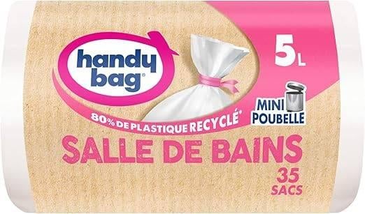 Sacs à déchets de salle de bain avec sangle 5L x 35 sacs, Neuf, -, -, Synthétique