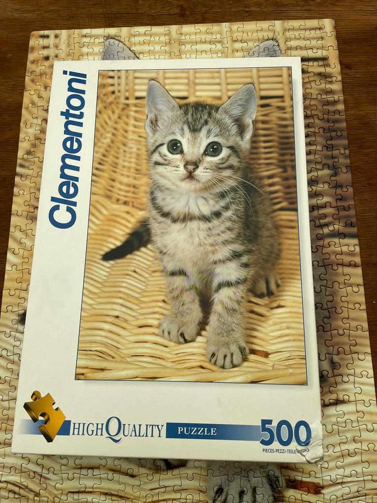 2 puzzels katten 500 St, Enlèvement ou Envoi, Utilisé