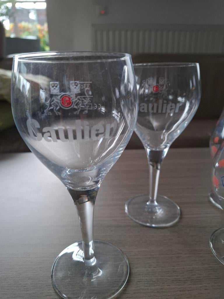 Bierglazen: Leffe, Caulier, Grimbergen, Ename, Guinness, Verzamelen, Ophalen of Verzenden, Zo goed als nieuw