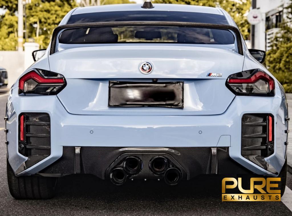 PURE EXHAUST  Cat-back Equal Length with M-style Quad Tips, Autos : Pièces & Accessoires, Moteurs & Accessoires, BMW, Neuf, Envoi