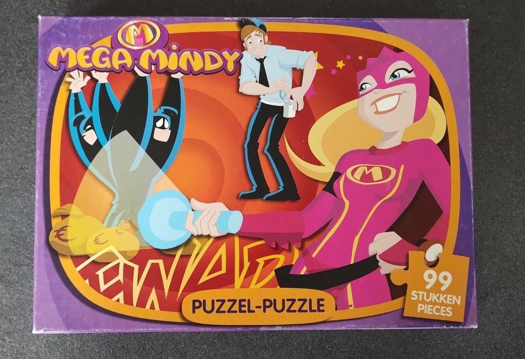 Puzzel Mega Mindy (99 stukken), Kinderen en Baby's, Speelgoed | Kinderpuzzels, Zo goed als nieuw, 6 jaar of ouder, Meer dan 50 stukjes