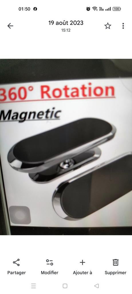 support de téléphone magnétique pour voiture, Enlèvement