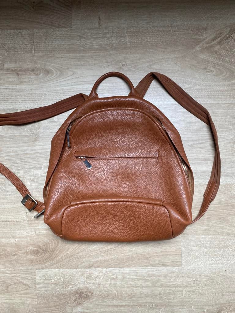 Leder rugtas Lipault, Handtassen en Accessoires, Tassen | Damestassen, Ophalen, Gebruikt