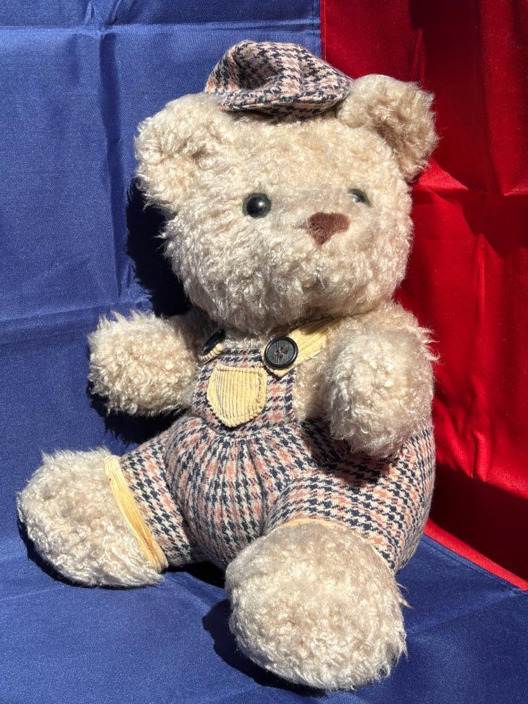 Beer Interprasent ruiten kleding ruwe vacht knuffel linkskij, Enlèvement ou Envoi, Utilisé, Ours