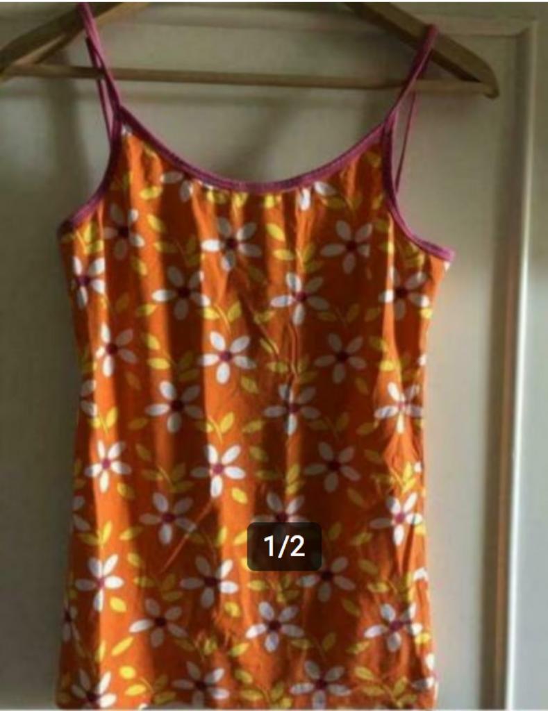 Top rétro à motif floral - Taille M, Sans manches, Taille 38/40 (M), Enlèvement ou Envoi, Porté
