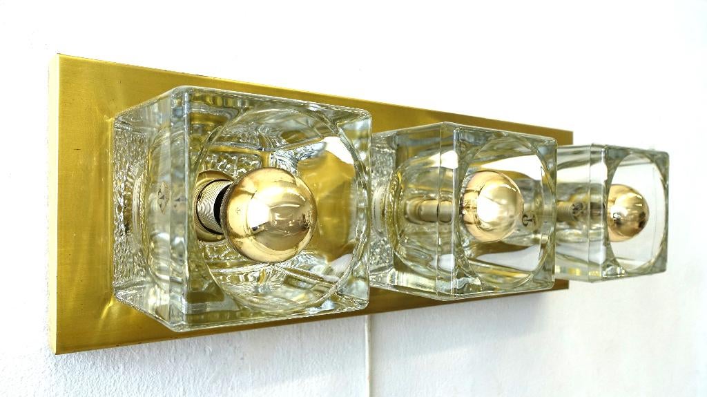 Vintage Peill & Putzler wandlamp Hollywood Regency Ice Cube, Enlèvement ou Envoi, Utilisé, Vintage retro Space Age Hollywood Regency sixties