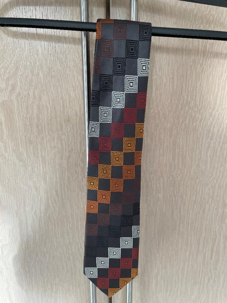 Das rood-oranje-grijs vierkantjes, Kleding | Heren, Stropdassen, Oranje, Met patroon, Gedragen, C&A
