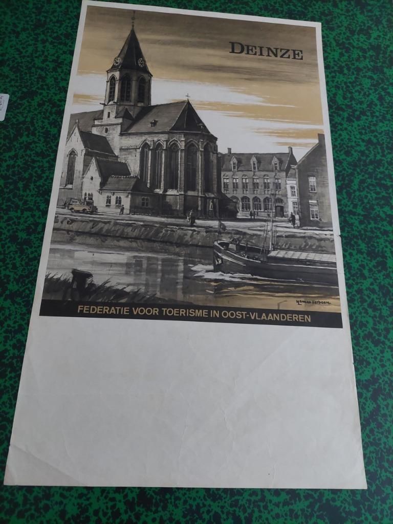 affiche Deinze, Herman Verbaere, 1950, Envoi, Utilisé, Autres, Autres types