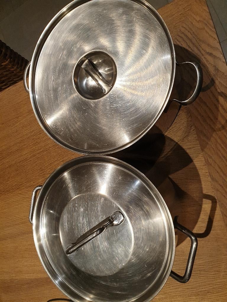 2 kookpotten, Enlèvement, Utilisé, Plaque céramique