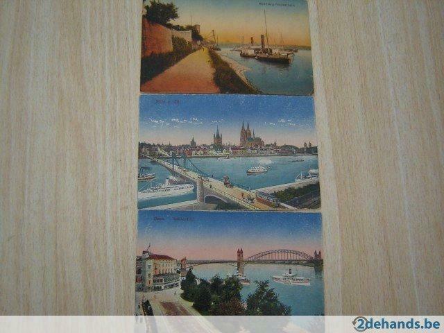 3 oude postkaarten Duitsland-(gekleurd), Verzamelen, Ophalen of Verzenden