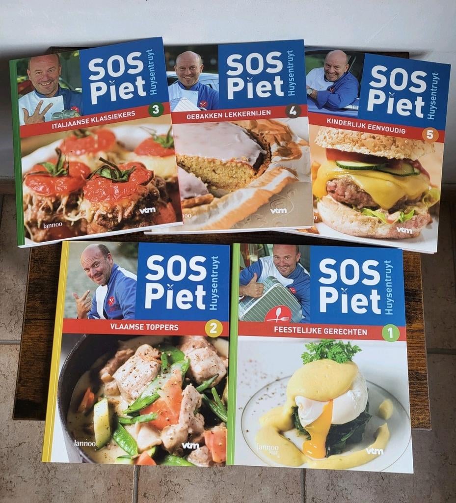 SOS Piet Kookboeken 5st *Nieuw*, Enlèvement ou Envoi, Neuf, Piet Huysentruyt