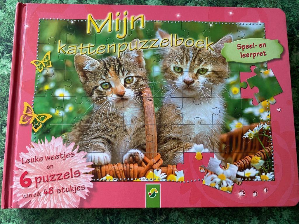 Puzzelboek katten, Hobby en Vrije tijd, Ophalen of Verzenden, Minder dan 500 stukjes, Zo goed als nieuw, Puzzelboek