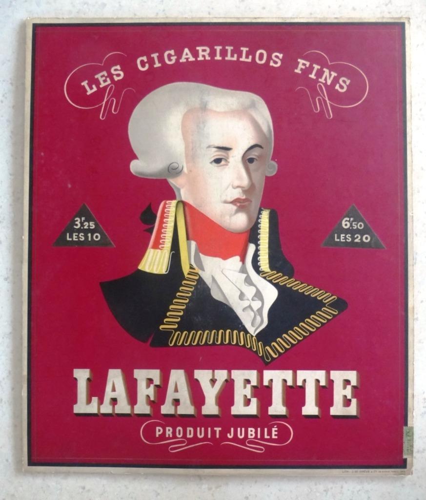 Reclamebord Lafayette sigaren, Verzamelen, Ophalen of Verzenden, Zo goed als nieuw, Reclamebord