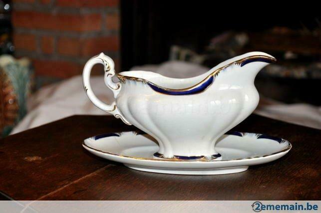 saucière monobloc villeroy et boch rehaut bleu et or, Enlèvement ou Envoi