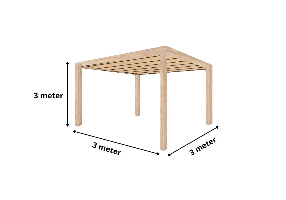 Eiken pergola 3 x 3 m, Tuin en Terras, Ophalen, Nieuw, Overige typen