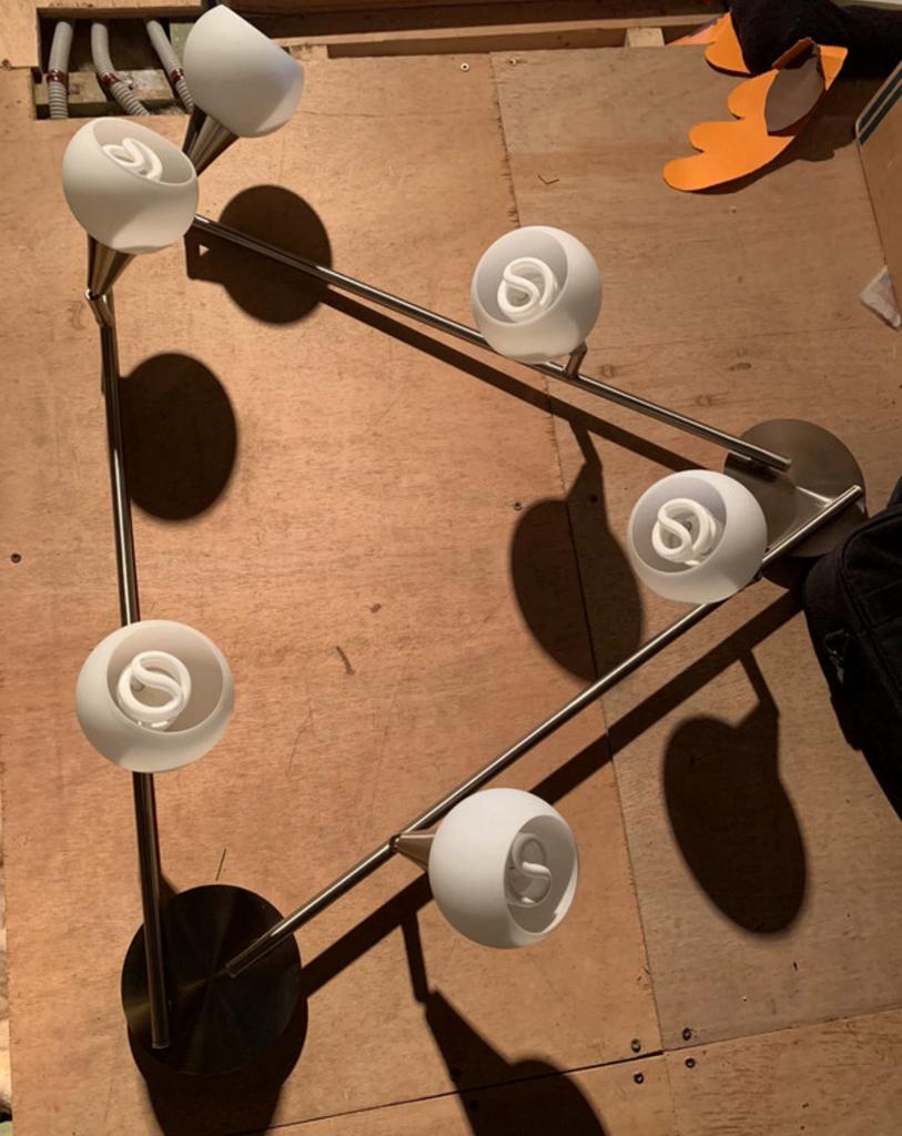 6 spots et lampes sur un plafond à rail pliable, Enlèvement ou Envoi, Comme neuf