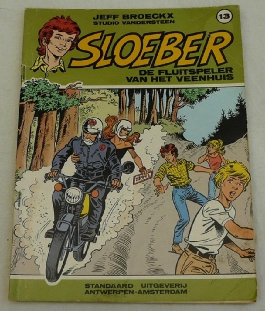 Strip Boek SLOEBER De Fluitspeler v/h Veenhuis, Nr.13, 1986., Enlèvement ou Envoi, Une BD, Studio  Vandersteen, Utilisé