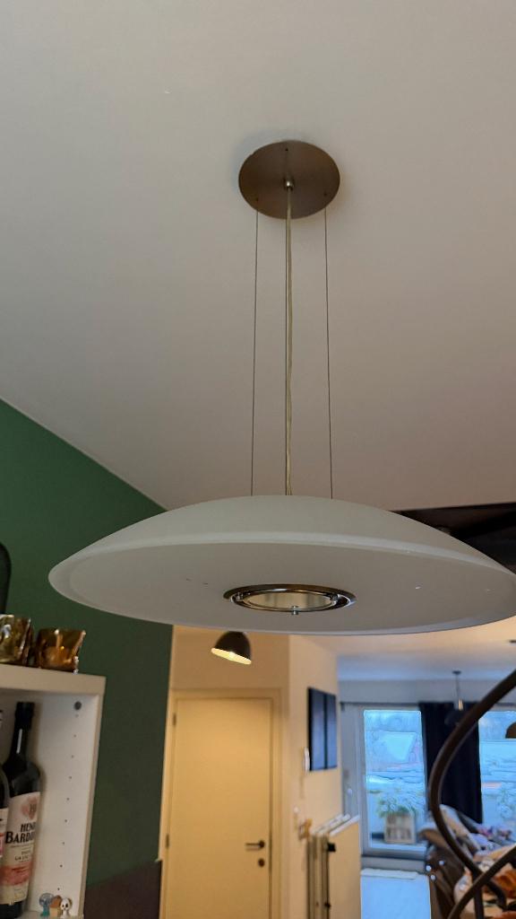 Plafondverlichting rond 47 cm, Ophalen, Gebruikt, Glas, Modern