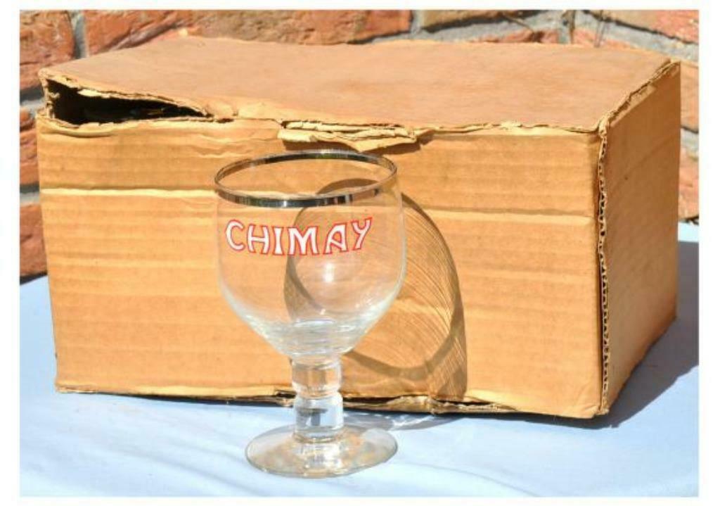 § 5 verre chimay bord argenté, Verzamelen, Ophalen of Verzenden, Zo goed als nieuw, Glas of Glazen, Overige merken