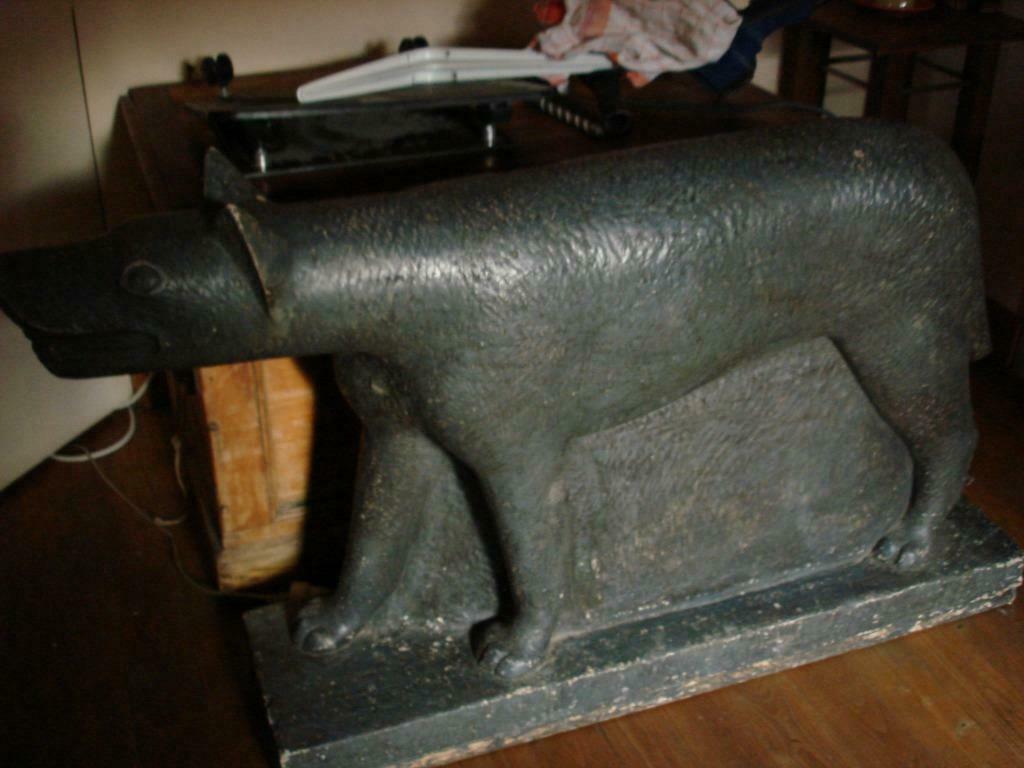 ALBERT AEBLY °1897-1971 hond Kunstberg BXL grote ateliergips, Ophalen