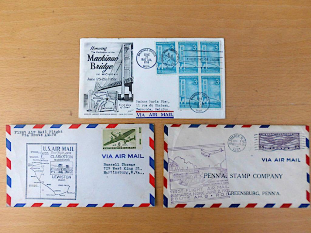 États-Unis : 2 couvertures de premier vol + 1 FDC, Enlèvement ou Envoi, Amérique du Nord