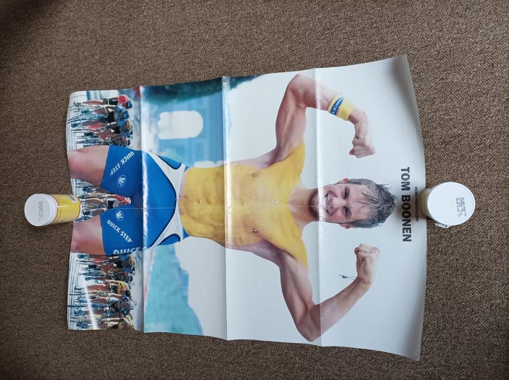 Poster Humo Tom Boonen, Ophalen of Verzenden, Zo goed als nieuw, A1 t/m A3, Sport